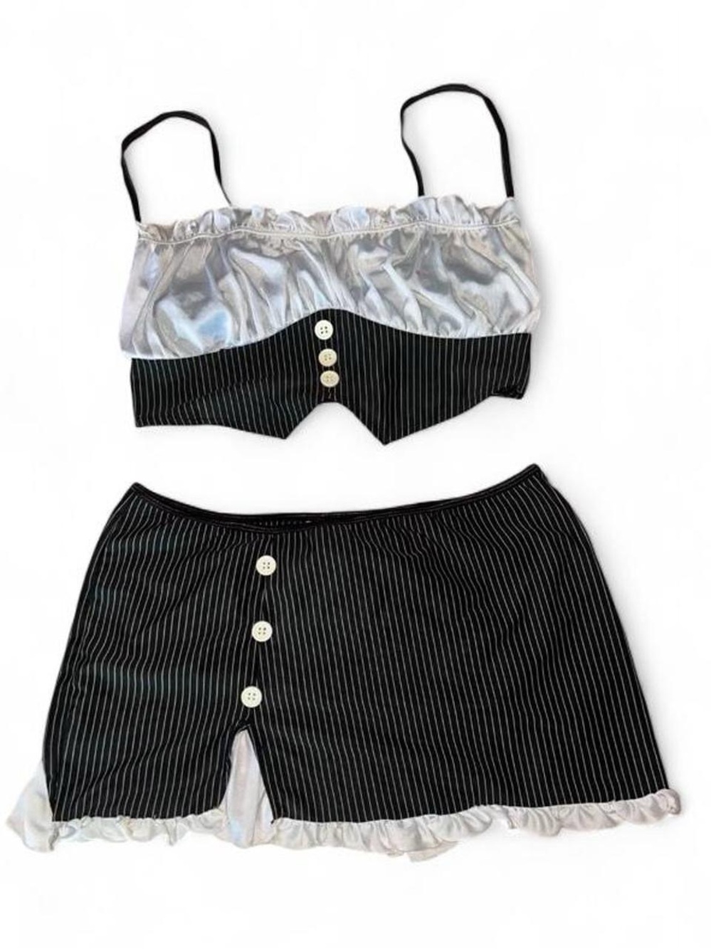 Dreamgirl Pinstripe Lingerie Costume Set